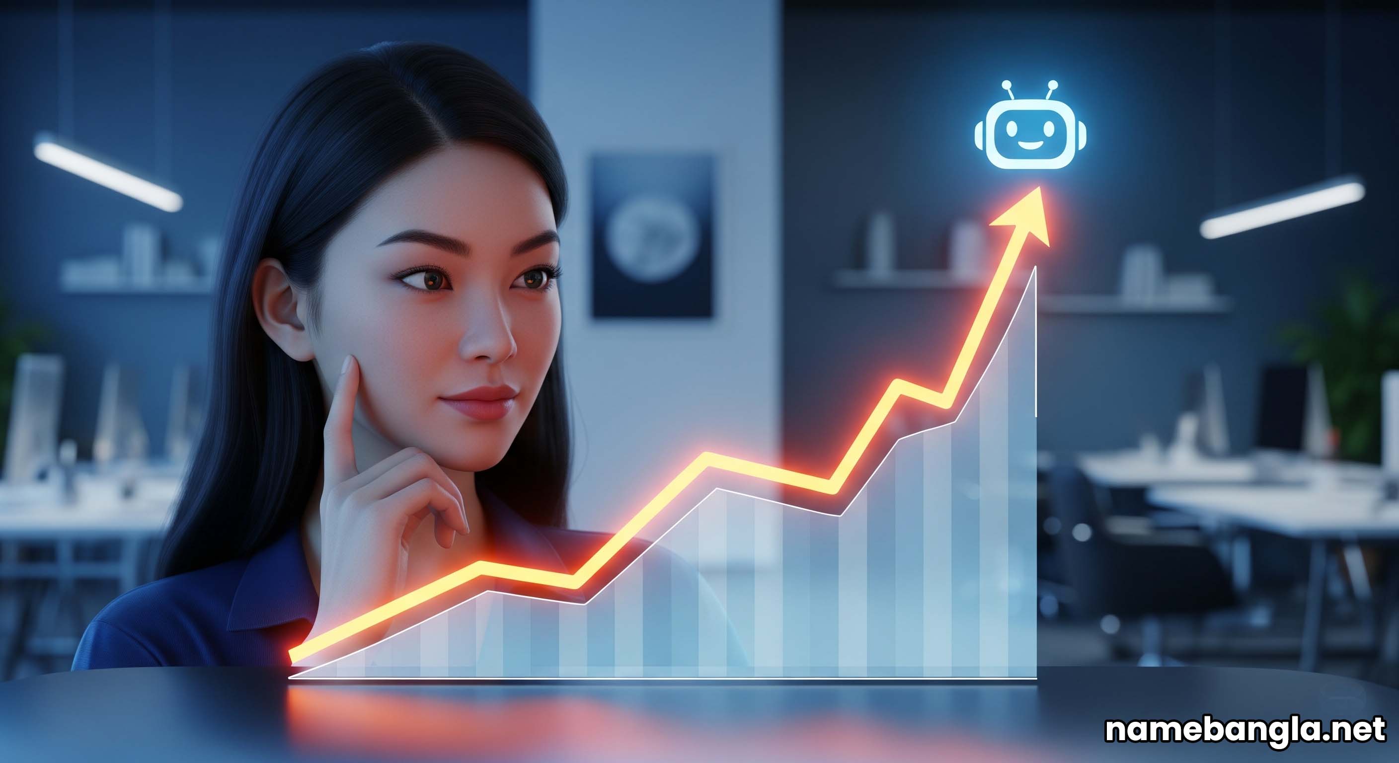 A person working on a laptop with content ideas flowing out